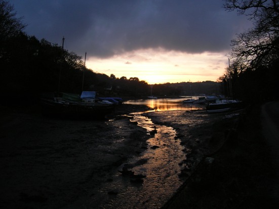 Helford River Cornwall, a Christmas sunset